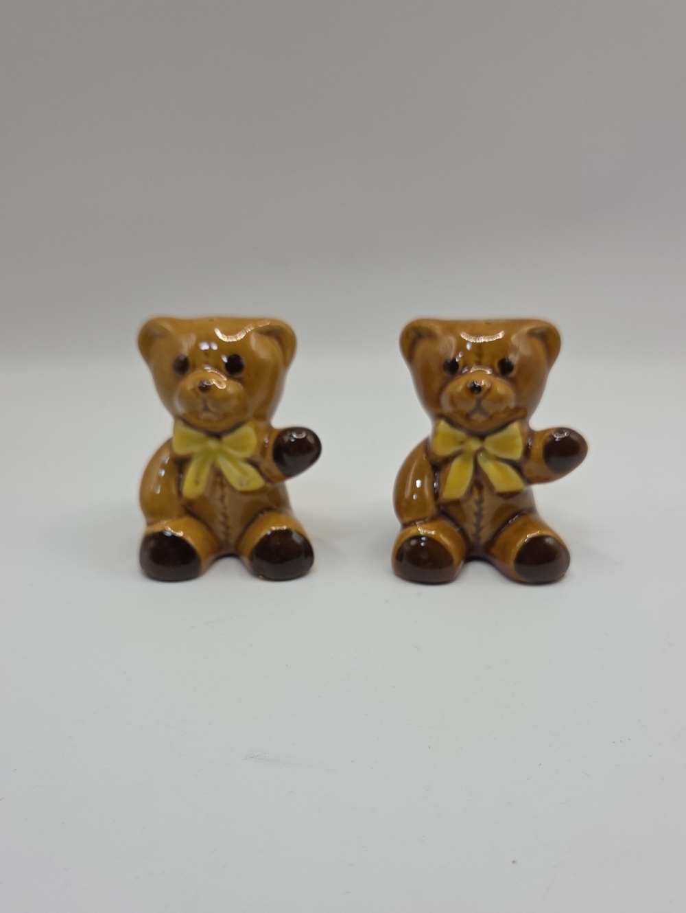 Avon Bear Salt And Pepper Shakers Hand Painted. Vintage